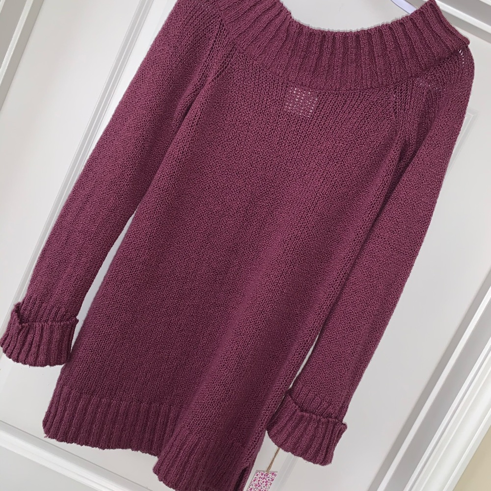 off the shoulder sweater dress